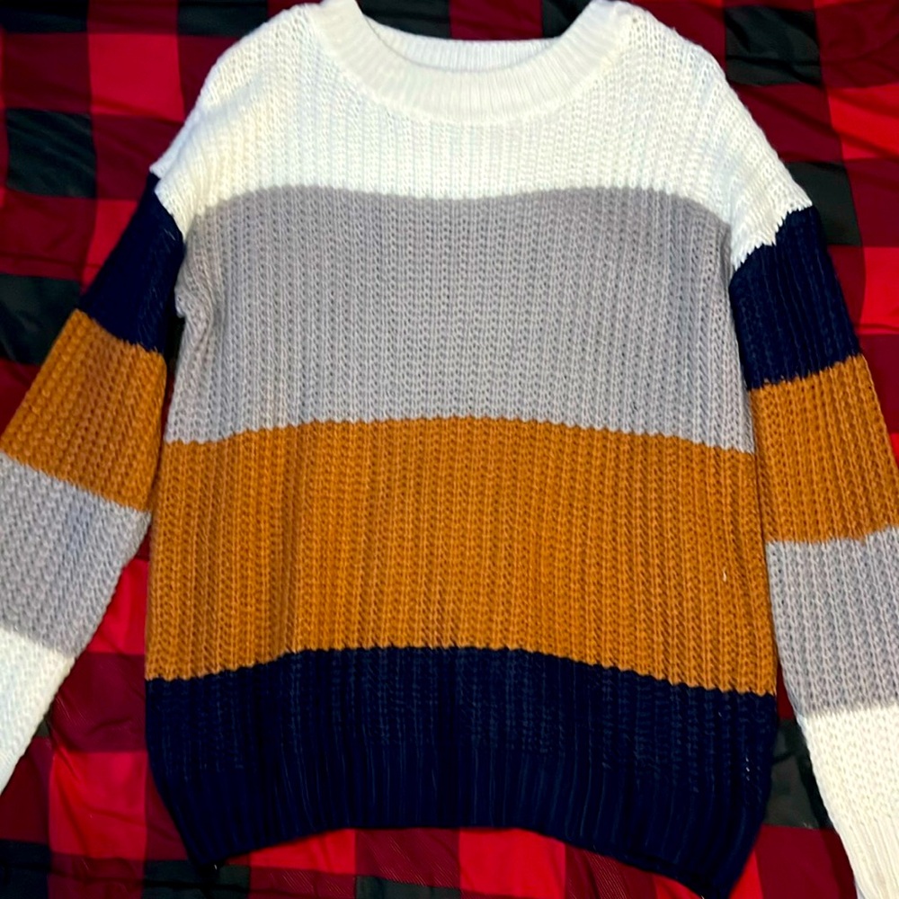 Fall Color Knit Baggy Sweater